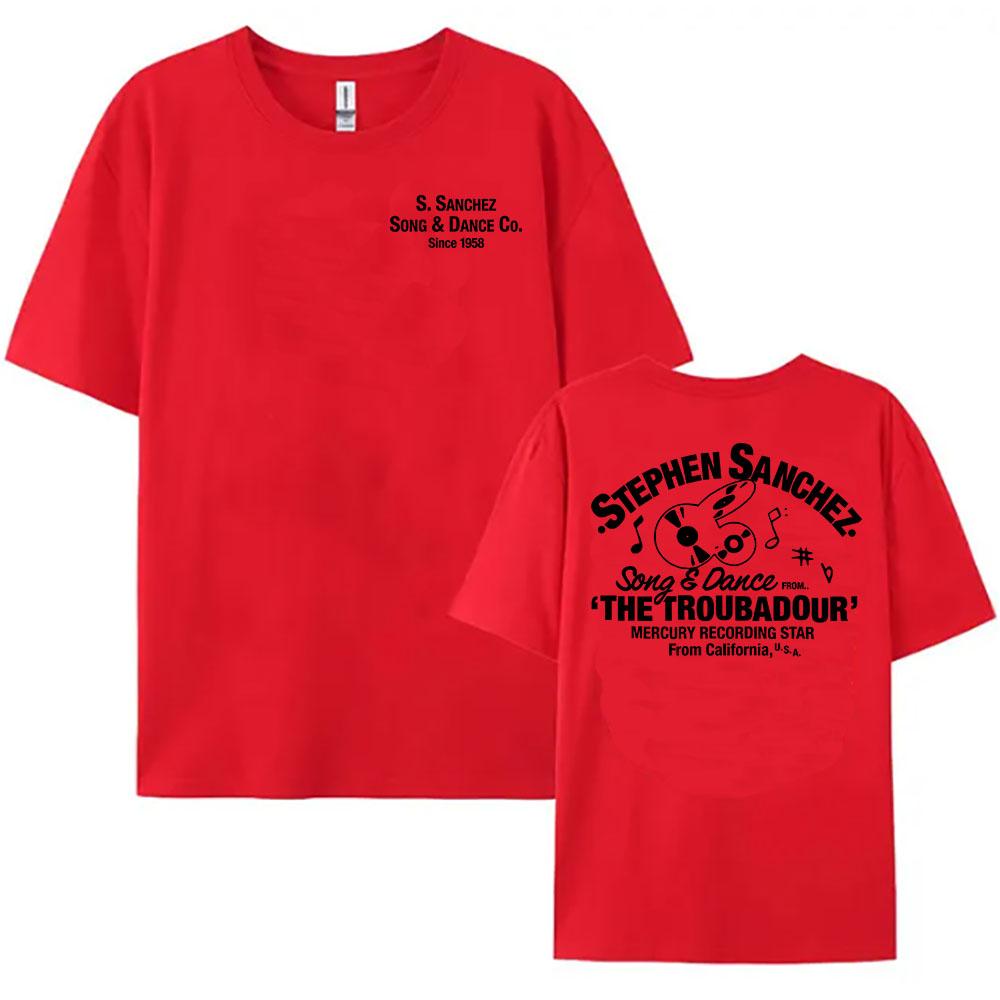 Stephen Sanchez Song & Dance Co. T-Shirt Sommer Kurzarm Unisex Streetwear Lässig Sänger Grafik T-Shirts