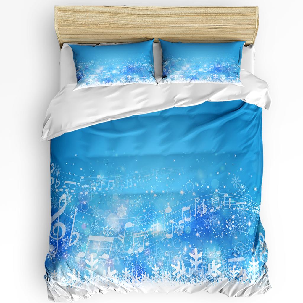 Christmas City Happy New Year Duvet Cover Bed Bedding Set Home Textile Quilt Cover Pillowcases Bedroom Bedding Set No Sheet