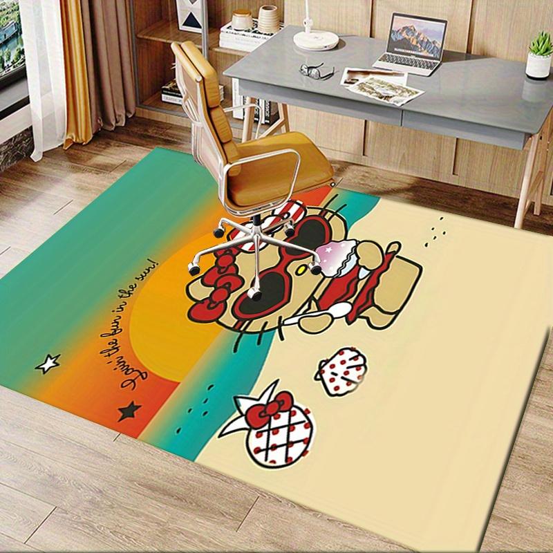 Office Rug Beach, Hello Kitty Anti-Slip Rug, Machine Washable for Living Room, Bedroom, Office, Multiple Sizes, Bedroom Mat, Decorative Mat, Durable M