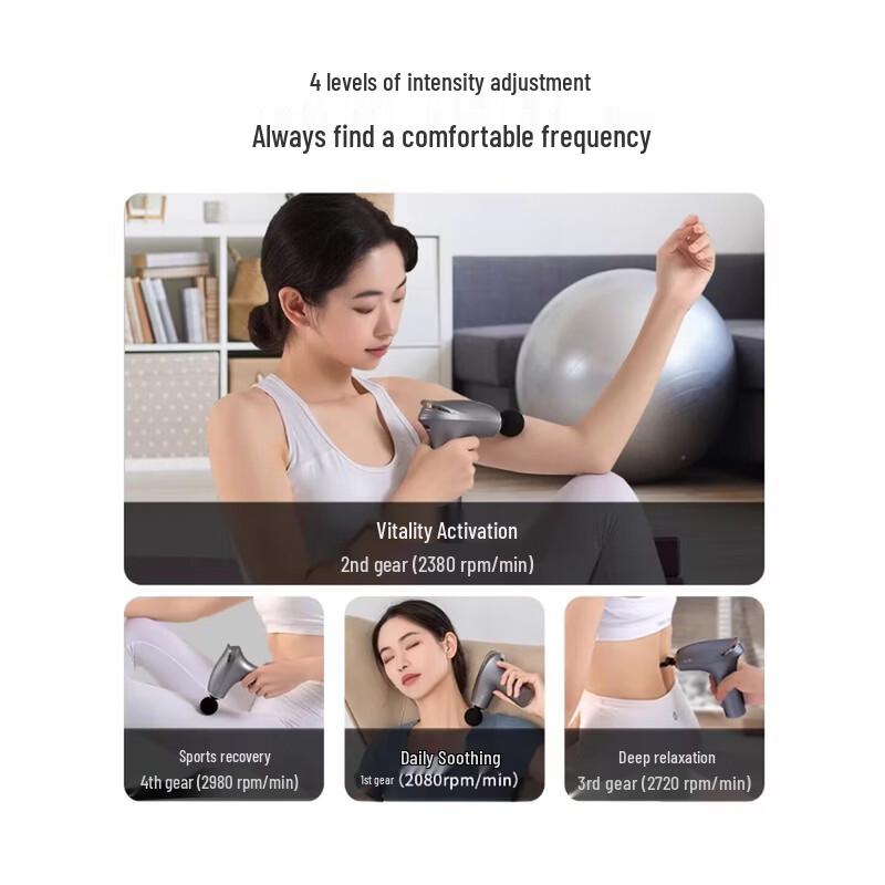 MIAOJIE Portable Massage Gun CN Plug (adapter Included)