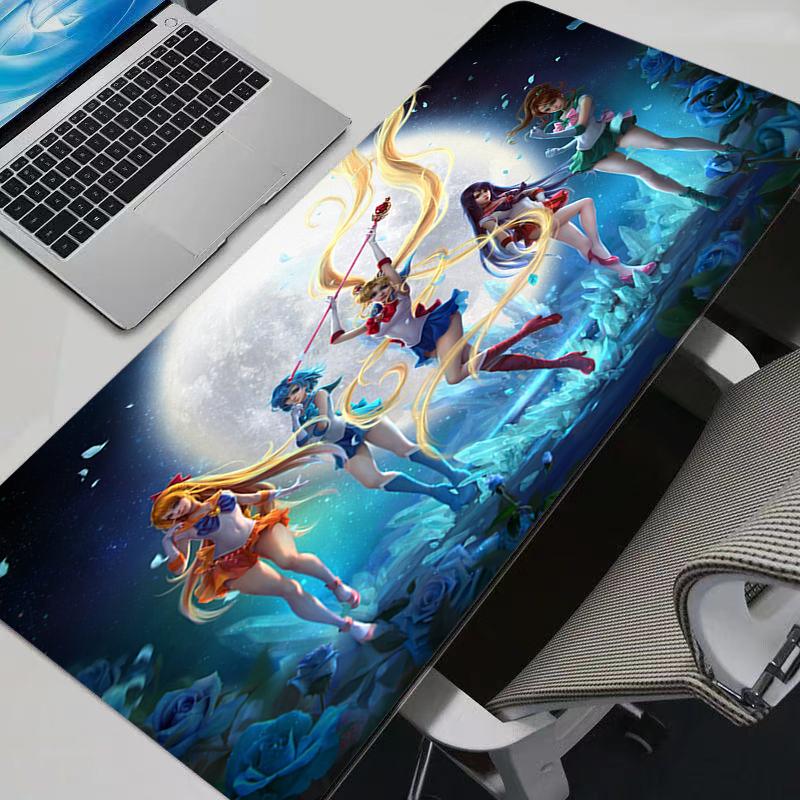 Mouse Pads Anime Mouse Pad Gamer Keyboard Mousepad Pc Computer S-sailor Moon girl rubber Desk Mat Gaming Pad Non-slip Mouse Mats