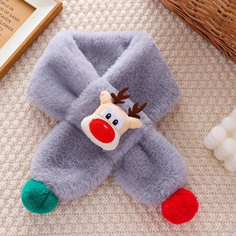 

Winter Faux Rabbit Fur Cartoon Snood: Cozy Plush Neck Warmer for Children & Parents