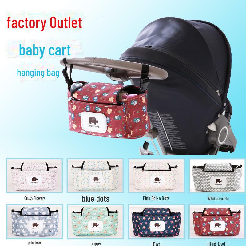 Multi-Functional Baby Stroller Hanging Bag - Mommy Bag & Bottle Organizer