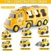5-in-1 Fire Trucks Toddler Fire Engine Toys For Boys Girls Carrier Truck Transport Cars Christmas Birthday Best Present