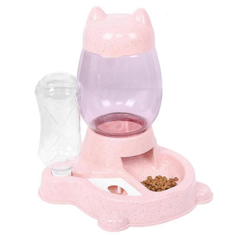 Hranitor Automat PP pentru Animale de Companie 2 în 1 cu Capacitate Mare, Fântână de Băut Apă, Rezervor pentru Hrana Uscată, pentru Câine, Pisică