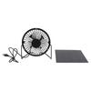 Solar Panel Fan 3W 6V Polycrystalline Silicon USB Ultra Quiet Safe Solar Powered Fan for Home Travel Fishing
