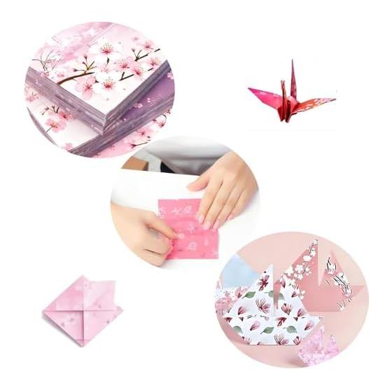 100 Sheets 15cm Cherry Blossom Cute Colorful Set Japanese Paper Style Thousand Cranes Chiyogami Decoration DIY Paper Handicraft Paper Craft Supplies