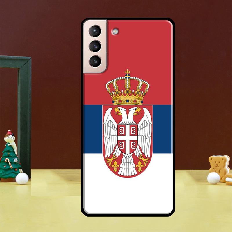 Serbia Flag Case For Samsung Galaxy S23 S21 S22 Ultra S8 S9 S10 Note 10 Plus Note 20 Ultra S20 FE Cover