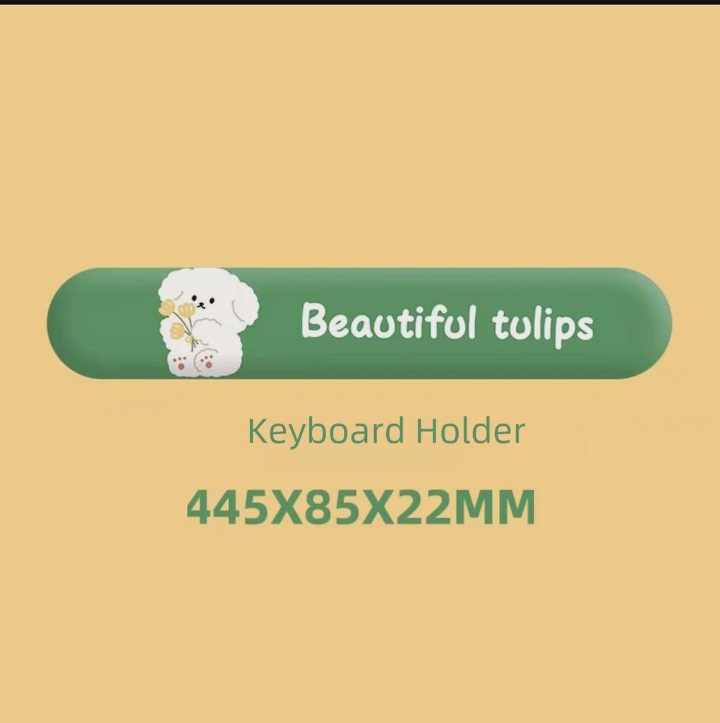 Tulip Puppy Silicone Wrist & Mouse Pad Set - Cute Keyboard Hand Support, Perfect Gift for Office or Girls