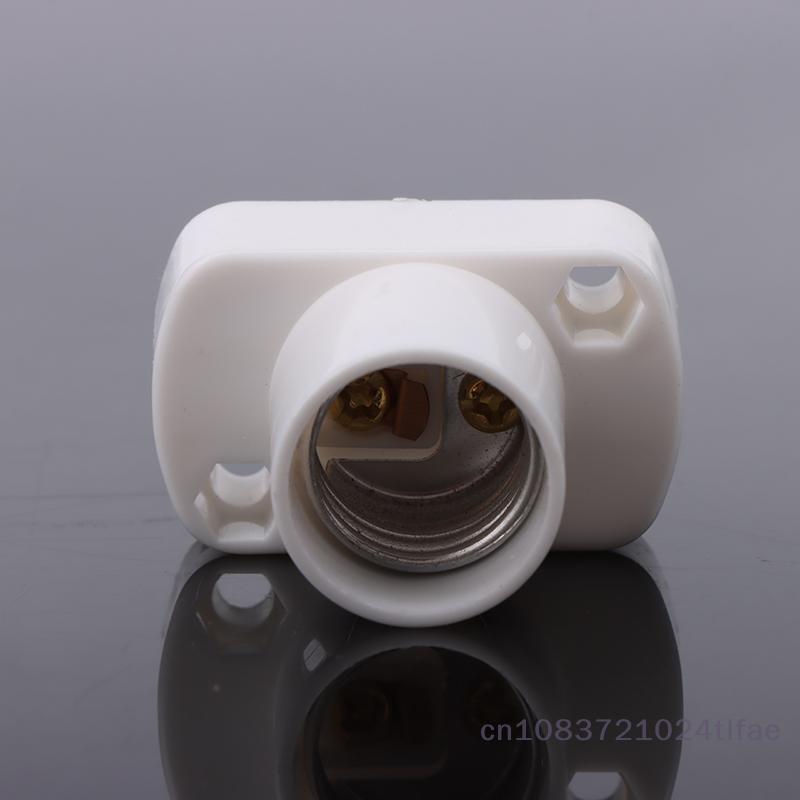 1 Pc White Mini Screw Lamp Base E12 E14 E17 Supporto Lamp Holder Light Bulb Socket Holder Adapter Lamp Fixing Base Accessories