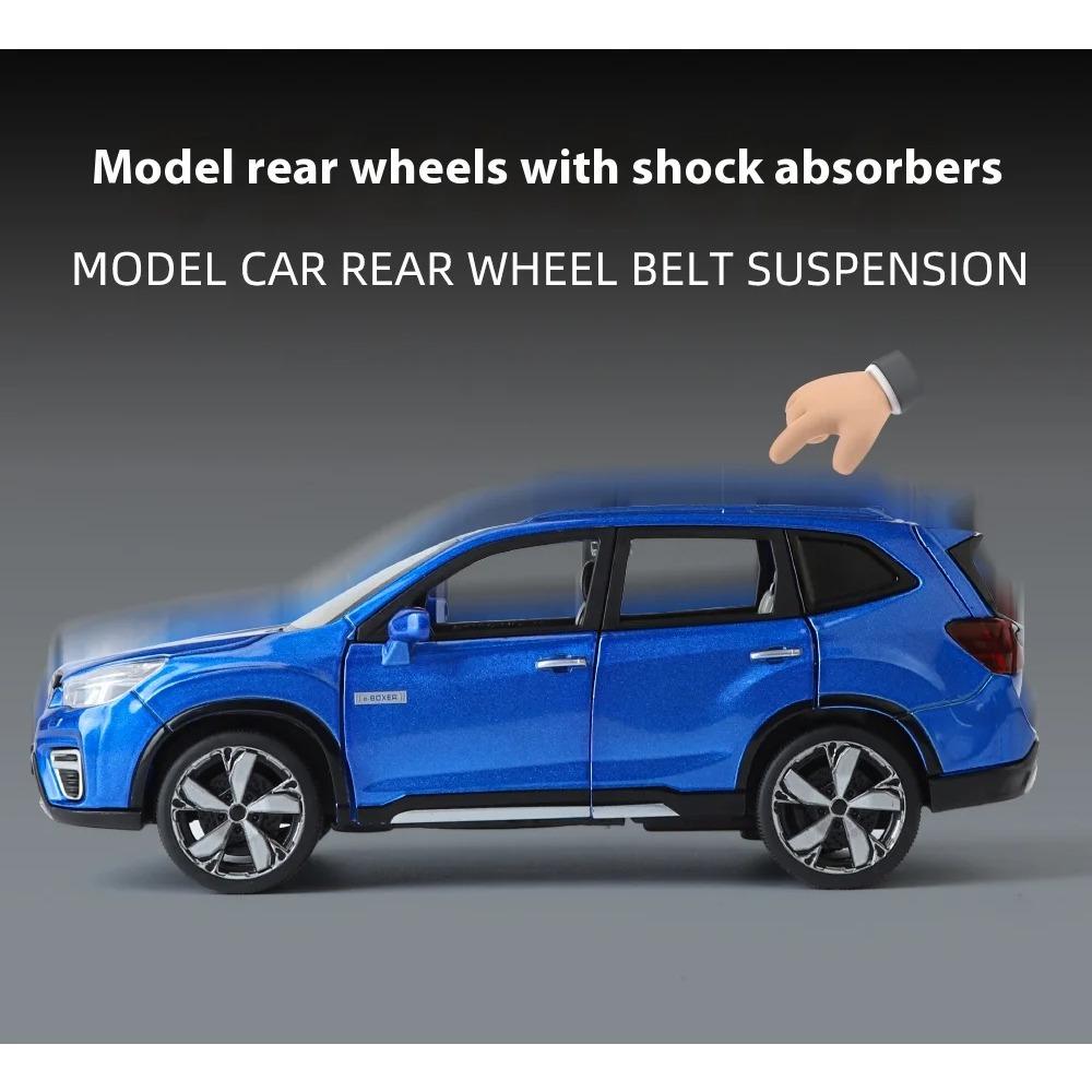 1/30 Scale Subaru Forester SUV Alloy Car Model Diecast Metal Toy Off-road Vehicles Car Model High Simulation Sound and Light Kids Gift