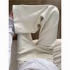 Women's Beige Casual Flared Jeans, Relaxed Fit, Floor-Length for Pear-Shaped Body, Spring/Autumn 2025