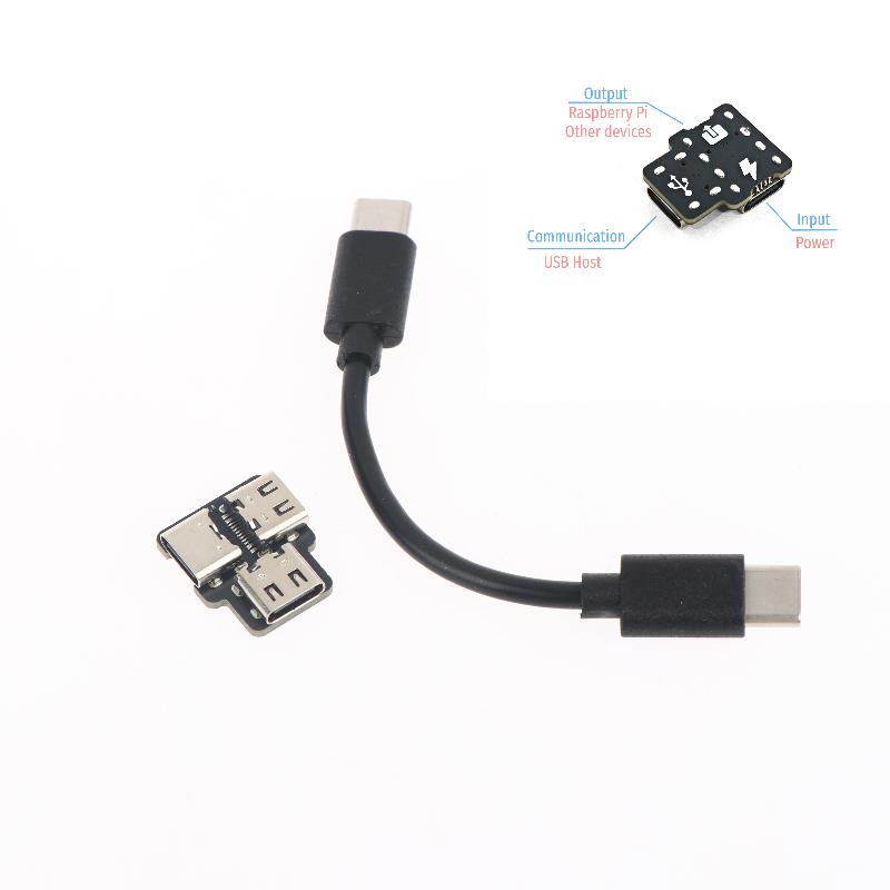 Typ C 1-zu-2 Stromverteiler USB-Adaptermodul für synchrones Laden und Datenübertragung in mobilen oder Laptop-Setups