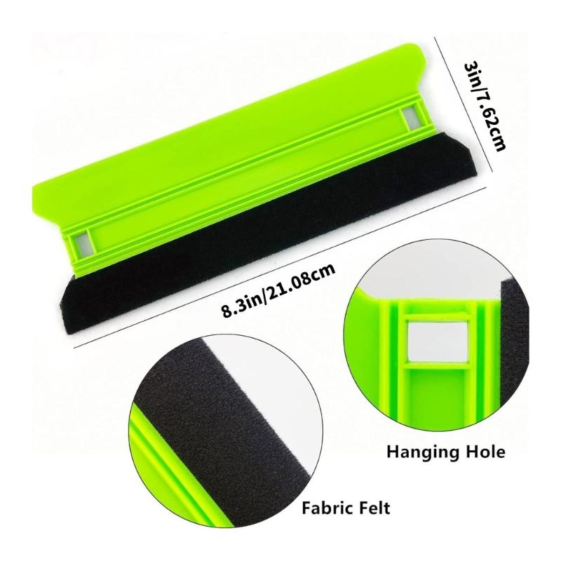 Squeegee Felt Edge for Scratch Free Application on Car Window and Smooth Surfaces Efficient Bubble Removal & Application