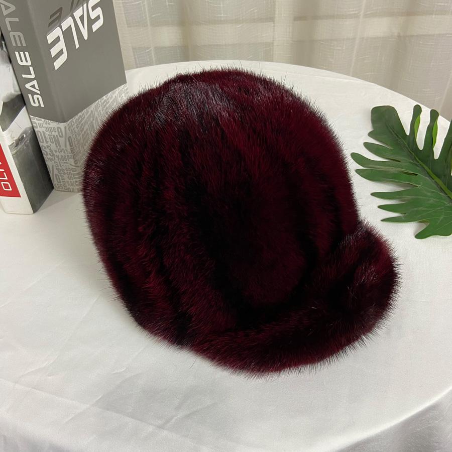 

Натуральная норковая шляпа с козырьком, бейсболка, женская, зимняя, элегантная, стильная, теплая шапка One Size