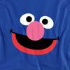 Sesame Street Unisex Adult Grover Face Long-Sleeved T-Shirt