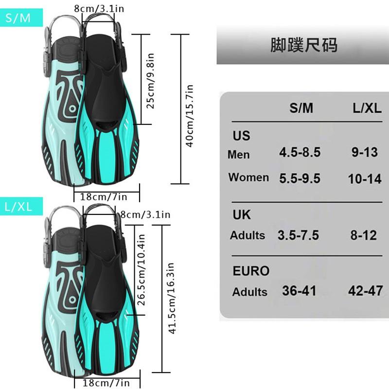 Adjustable Strap Adult Swimming Fins Snorkeling Diving Mermaid Tail Use TPE PP Material
