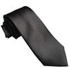 [Paris 16] Men's Black Silk Tie, Formal Wear, Plain, Suitable for Funerals, Wakes, Memorial Services, and Other Formal Occasions, Satin Weave