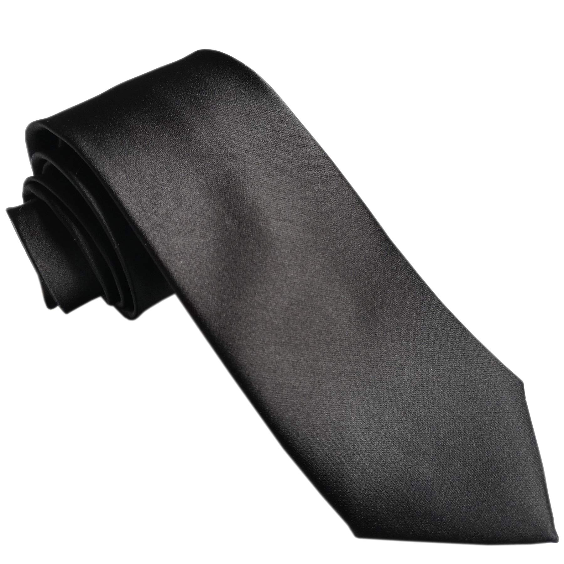 [Paris 16] Men s Black Silk Tie, Formal Wear, Plain, Suitable for Funerals, Wakes, Memorial Services, and Other Formal Occasions, Satin Weave