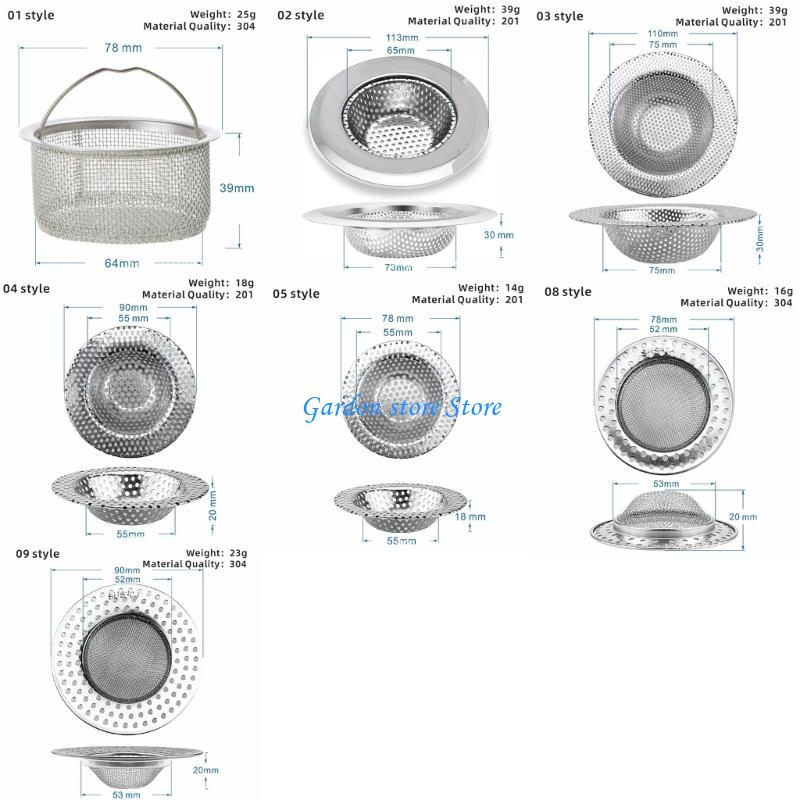 B0KB Kitchen Sink Strainer Catcher Anti-Clogging Micro Perforation Holes