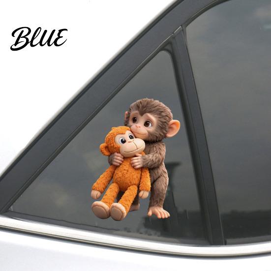 Colorful Car Decals 1 Sheet Sticker Monkey Punch Window Decal Waterproof DIY Scratch Resistant Laptop Water Bottle Phone Case Travel Auto