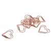 100Pcs Electroplated Metal Paperclips Heart Shaped Gold Paper Clips Office Clips  Scrapbook Making