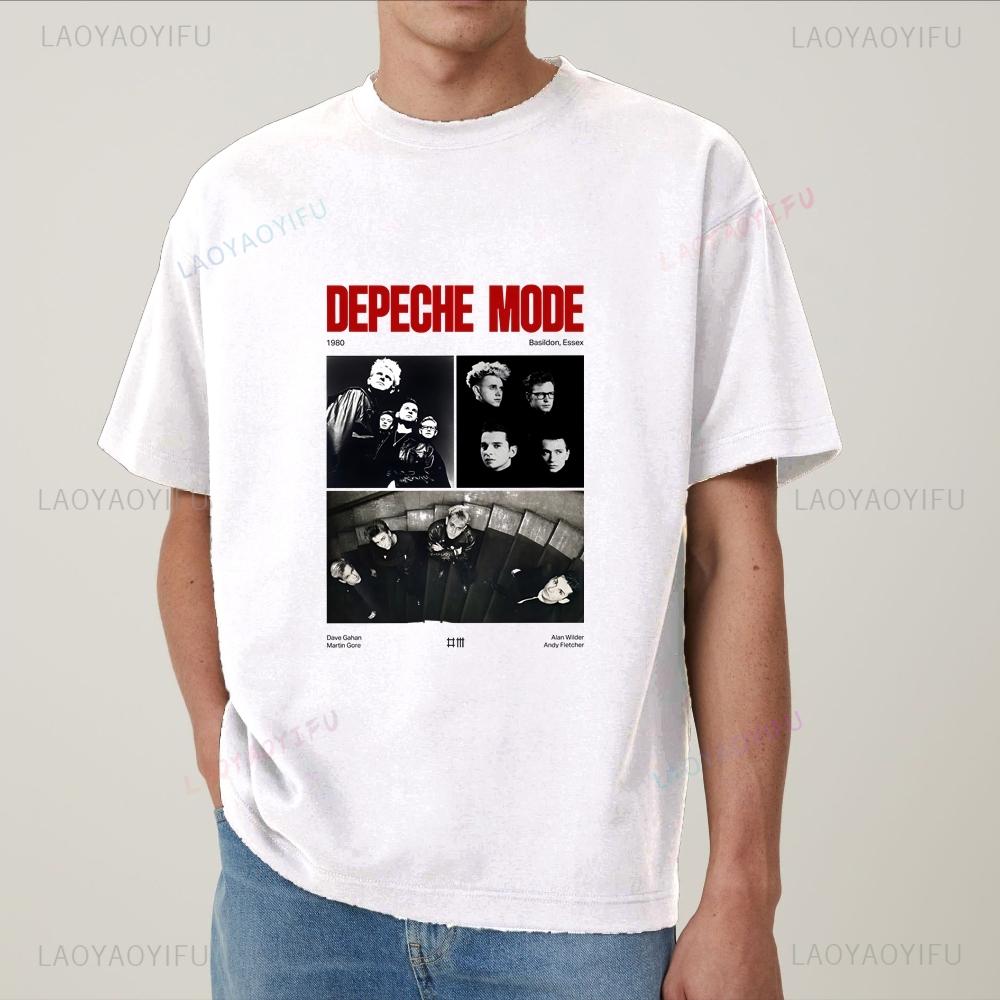 The Depeche Mode Band Print T-shirt - A Short-sleeved Unisex T-shirt Suitable for Both Men and