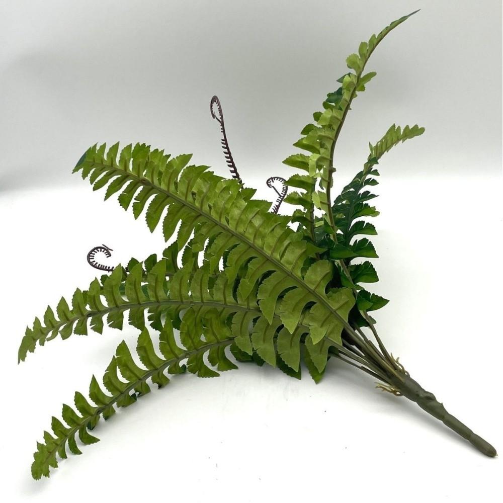 Real Touch Fake Fern Plant 16 Leaves Fake Boston Fern Leaves Durable Faux Plants Shrubs  Hotel