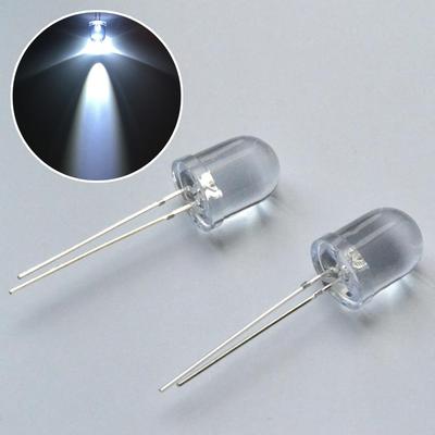 500 ADET 10mm Yuvarlak Üst Süper Parlak Lamba Boncukları Şeffaf Yayan Diyot LED Beyaz Kırmızı Yeşil Mavi Sarı UV Pembe Turuncu Kubbe Ampul