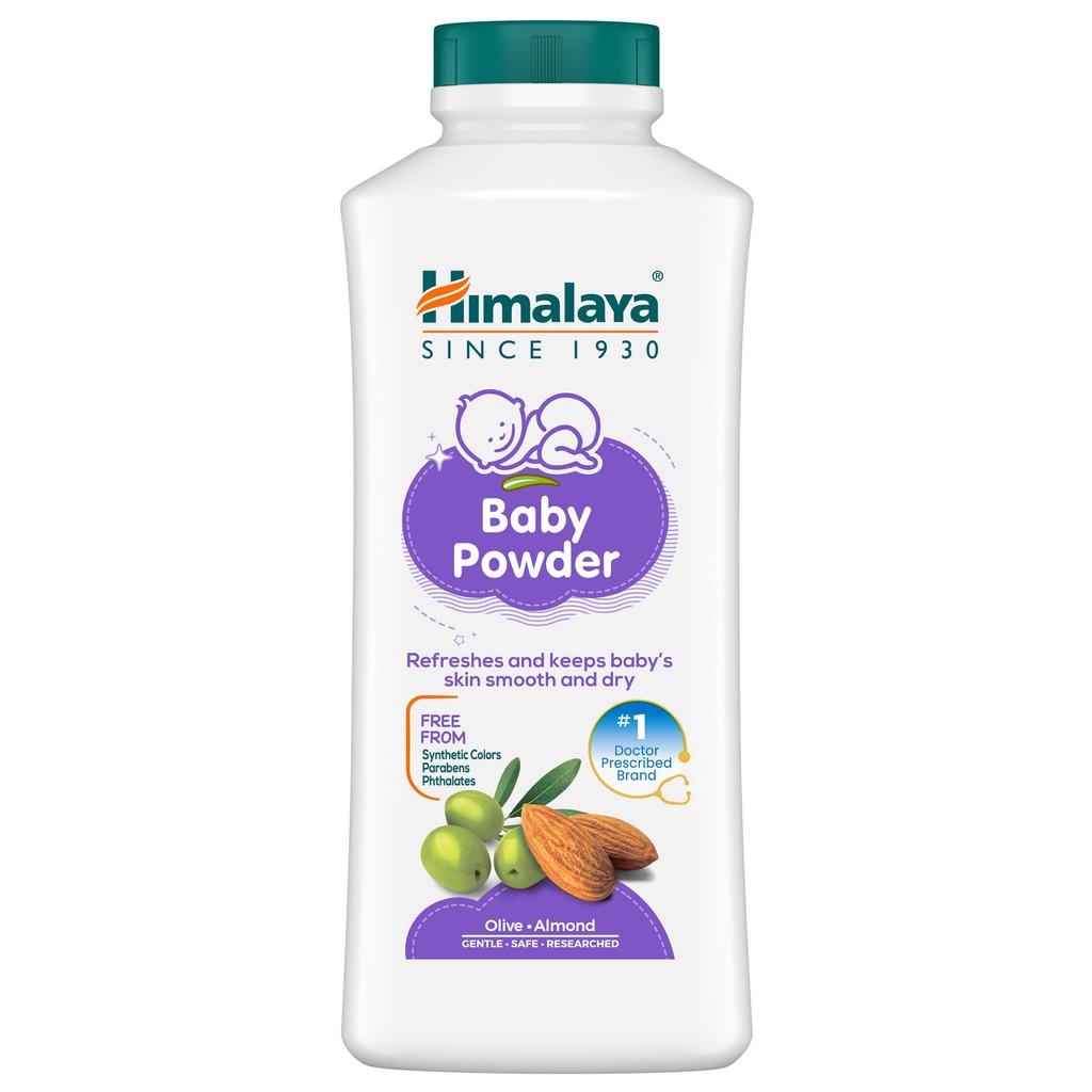 Himalaya Babypudder med naturlige ingredienser 200g pakke Lindrer myk hud og holder babyen frisk, tørr og komfortabel