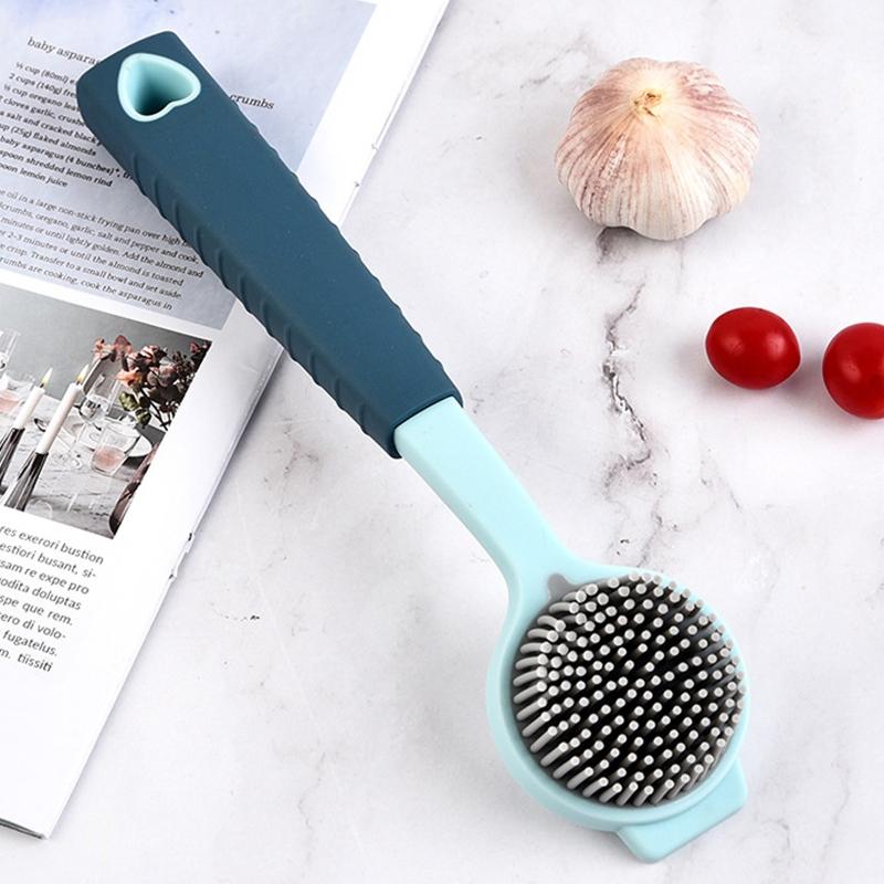 Pot Cleaning Brush with Long Handle Hanging Bowl Oil Remover Scrubber for Household Kitchen Sink Cleaning Dishwashing