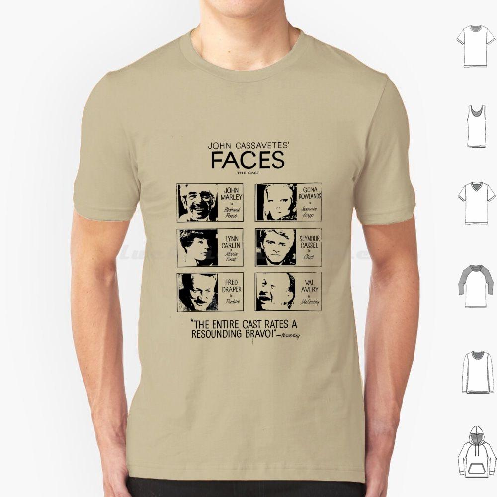 Faces  1968  Movie Poster T Shirt Big Size 100 Cotton Gena Rowlands John Cassavetes A Woman Under The Influence Film Peter