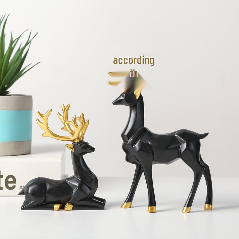 Modern Nordic Origami Elk Ornament for Living Room Decor and Housewarming Gift