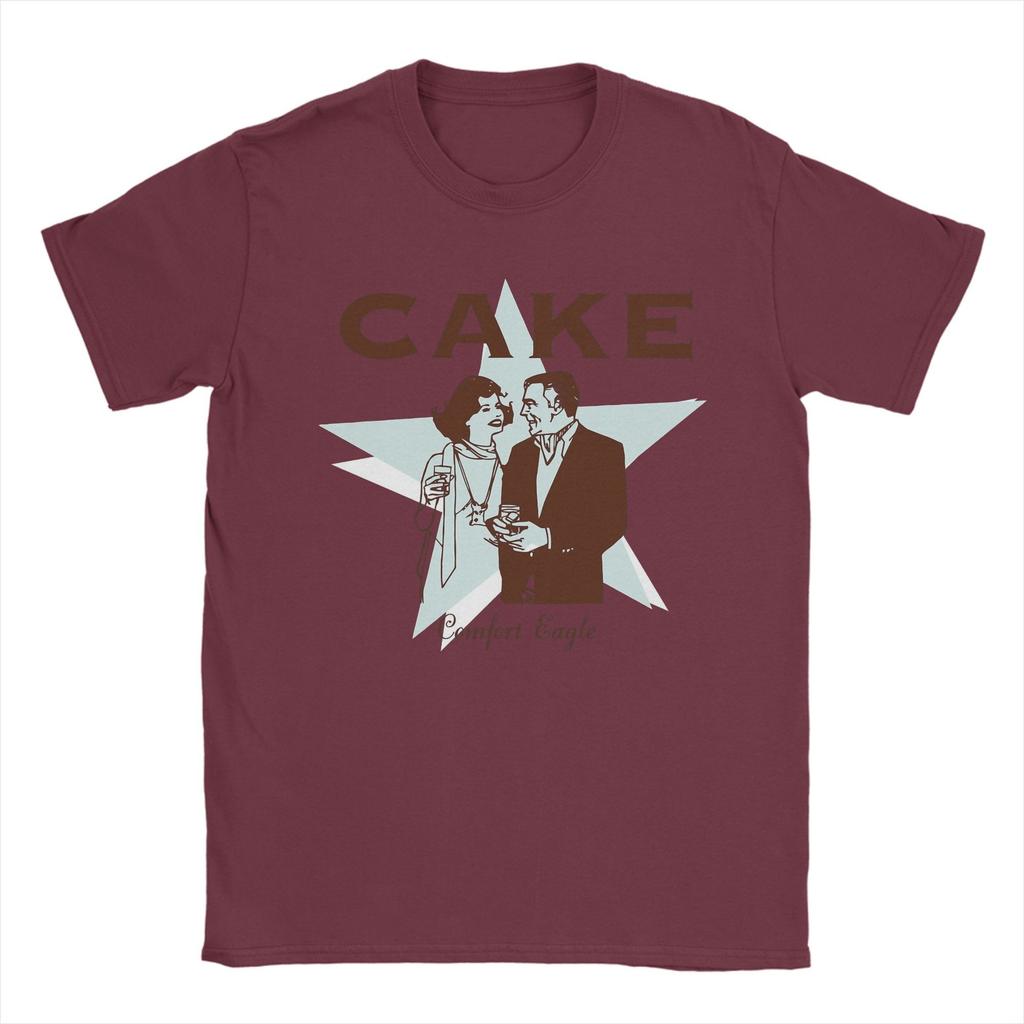 Camiseta Confortável Casual Bolo Águia para Homens Gola Redonda Algodão Camisetas Mangas Curtas Camisetas Tops Estampados Gráficos