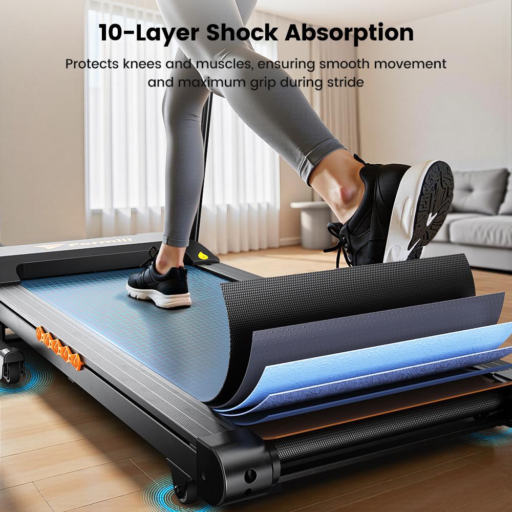 Formill Walking Treadmill FT61 LED Display Remote Control Compact Walking Pad Home Office Use Treadmill with Incline