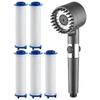 Filtered Showerhead ON/OFF Switches & 18-Stage Water Softener Filter Massage Shower Handheld Sprayer Bath Bathroom Accessories