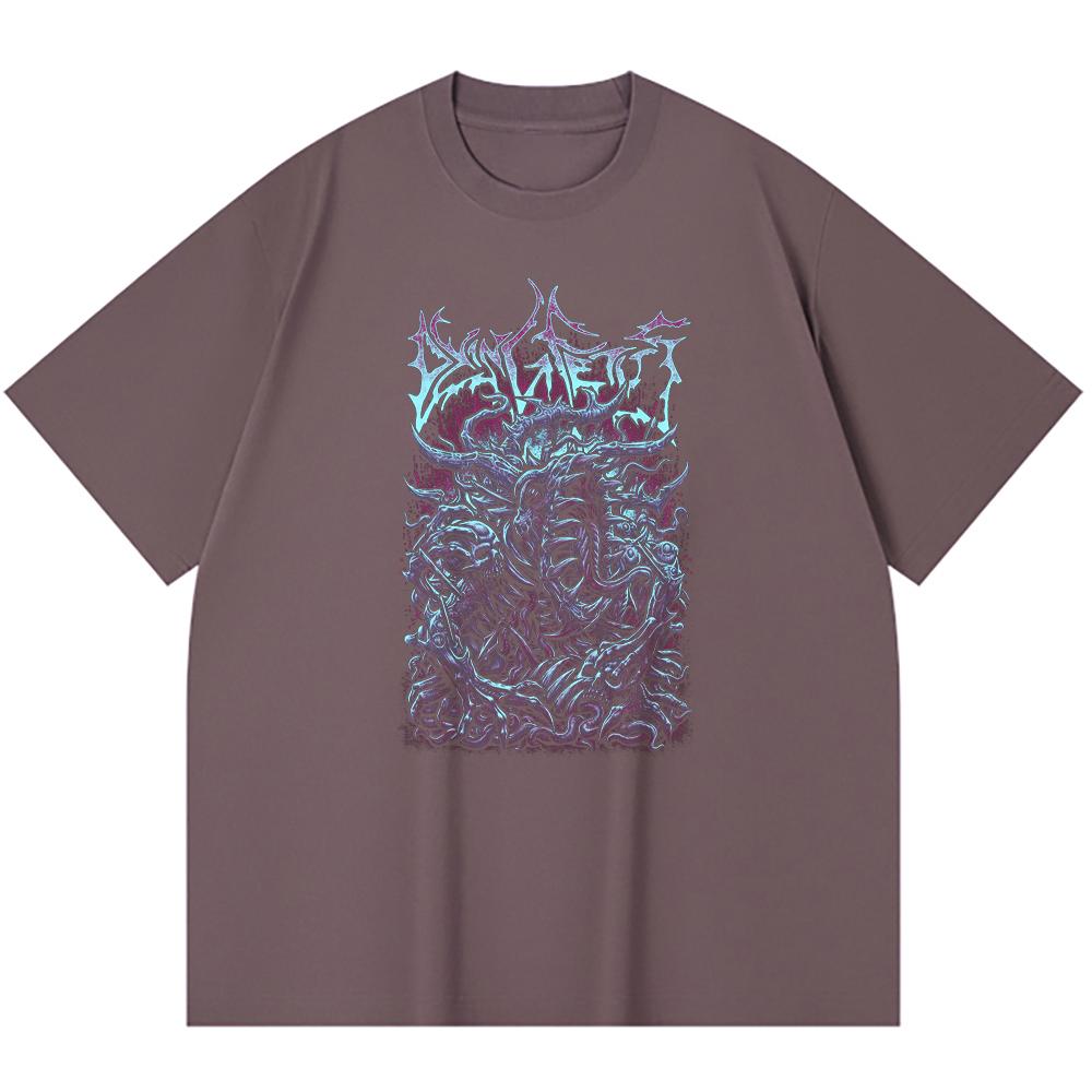 230 Gsm 100% Cotton Heavy Metal T-Shirt Rock Band Popular Music Print Unisex Heavy Cotton T Shirt