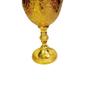 Brass Goblet Embossed Design,Premium Goblet Champagne Flutes Coupes Wine Drinking Glass,Tumbler Cups for Water