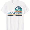 Vintage Gulf of USA America Flag Gulf Mexico T-Shirt Top Short Sleeve Street Style Short T-Shirt Suitable for Men'S T-Shirt