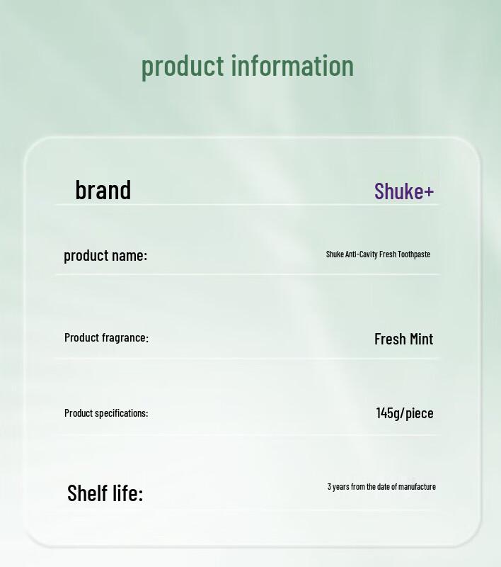 Shuke Anti-Cavity Fresh Toothpaste (3 x 145g)