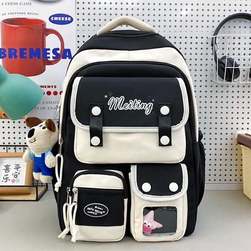 Schoolbag1011 New Japanese Light and Casual Simple Junior High School Student High School Student Backpack Fashionable Foreign Style Female Student 