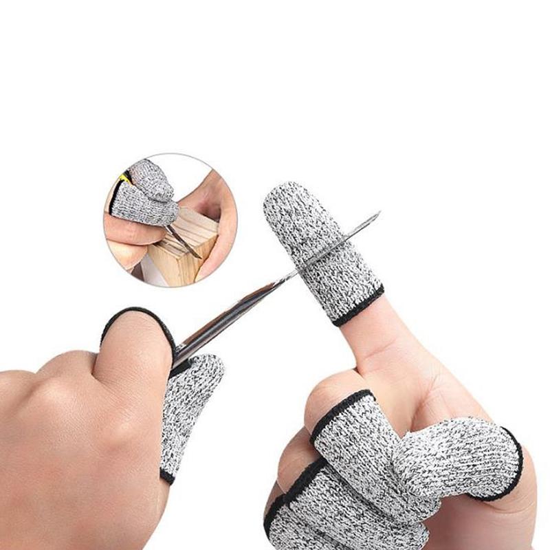 1Pair Finger Cots Cut Resistant Sleeves Thumb Protector Reusable Peel Fingertip Covers Picking Gloves For Kitchen Accessory Tool