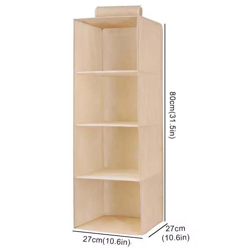 1/3/4/5 Layer Portable Wardrobe Hanging Storage Bag Interlayer Drawer Type Clothes Hangers Holder Hanging Closet Organizer