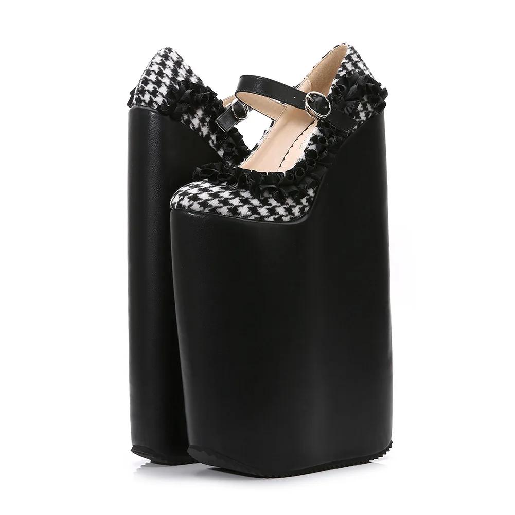 Fashion 30cm Individual Design Sense Buckle Women's Muffin Heel Shoes Sweet Round Head Fashion Shoes European / American Style Sub Shoes