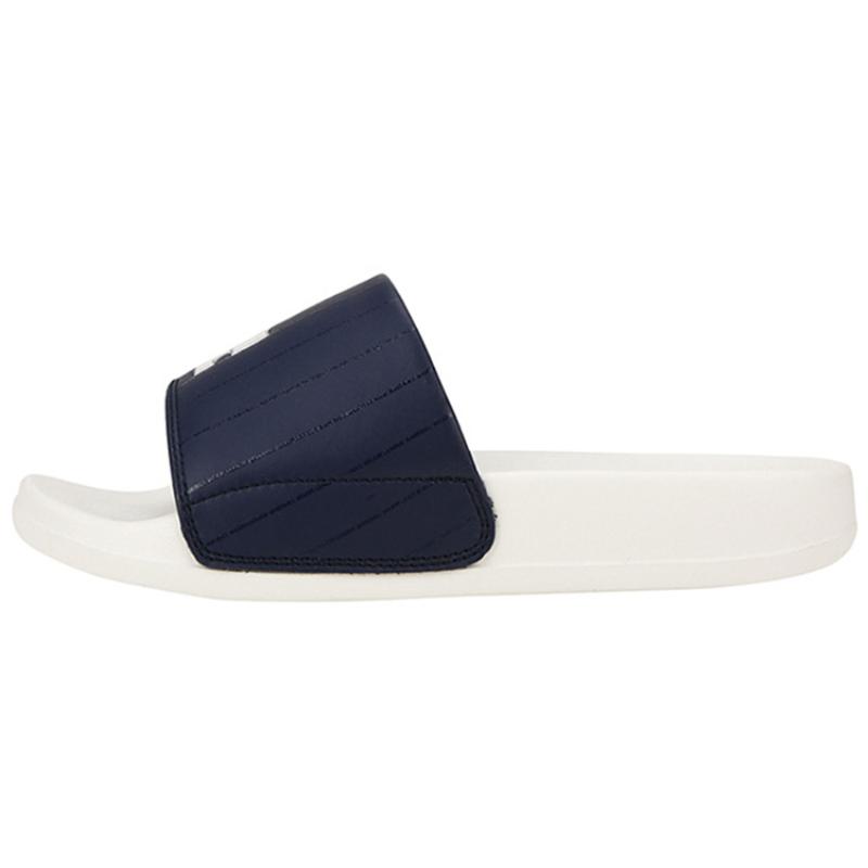 MLB Slipper Rubber Sole Slide Slippers Unisex Beige Blue Sneakers 32SHH2111-07N 36.5