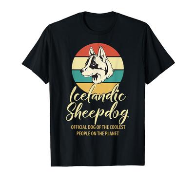 Dono Orgulhoso de Cão Pastor Islandês Filhote de Cão Pastor Islandês Presente de Dia de Cão Pastor Islandês Camiseta, Amante, Camiseta de Mãe