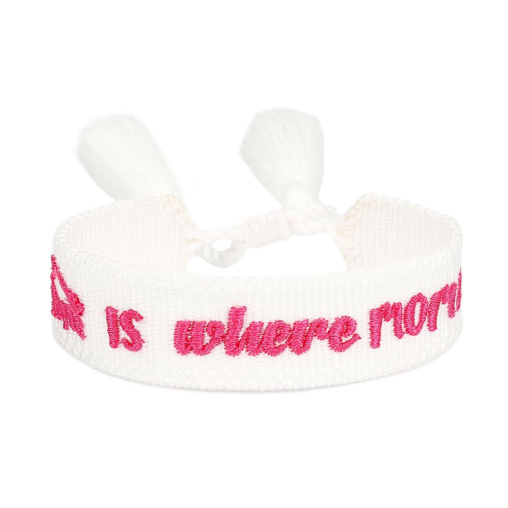 European and American Mother s Day Woven Bracelet with Golden Heart and Tassel default