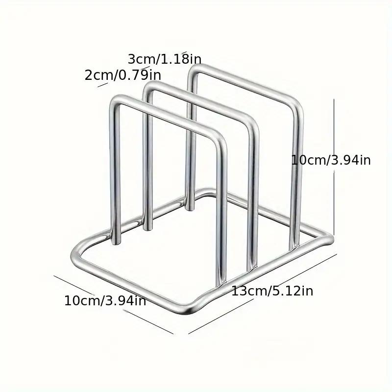 Stainless Steel Kitchen Rack Storage Rack Chopping Board Cutting Board Placement Rack Pot Cover Rack Countertop Cutting Board Rack