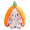 18cm Creative Funny Doll Carrot Rabbit Plush Toy Stuffed Soft Hiding In Strawberry Bunny Bag Toys for Kids Girls Birthday Gift
