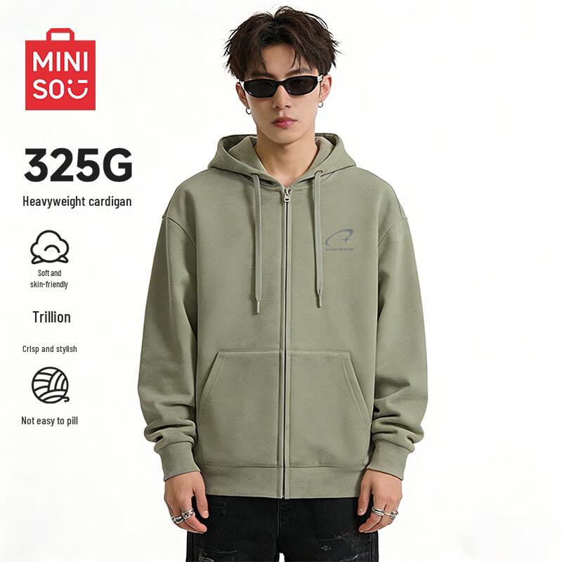 MINISO Men s Hooded Zip-Up Sweatshirt Jacket XL